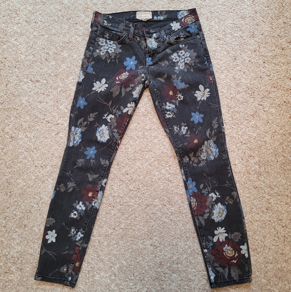 Current/Elliott Painted Floral Jeans